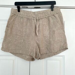 Quince Natural Flax Linen Shorts